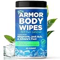 Body Wipes with 1% Tolnaftate & Tea Tree Oil for Jock Itch Relief 40 Wipes
