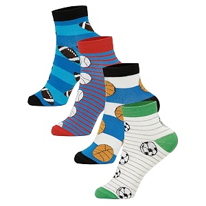bodycare ankle length cotton blend boys socks pack of 4 soft breathable stretchable casual use comfortable durable stylish