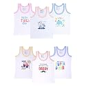 BODYCARE Boys Cotton Slim Vest Round Neck Sleeveless Pack of 6-White
