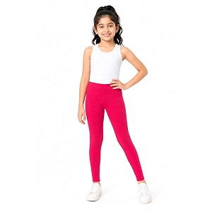BODYCARE Girls Cotton Stretch Leggings Elastic Waist