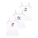 BODYCARE Kids Girl's Regular Fit Vest | 100% Cotton| Skin Friendly | Lightweight | Sleeveless Design | Pack of 3 Print