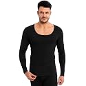 BODYCARE Men's Round Neck Thermal Top | Full Sleeve Winter Innerwear | Soft Cotton Rib Fabric with Silicone Wash | Warm Thermal Vest for Men