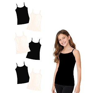 bodycare solid girls slip pack of 6 color amp print may vary