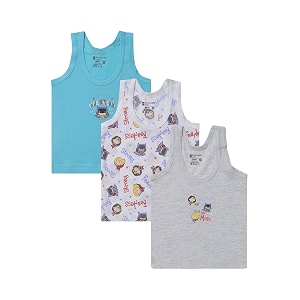 bodycare unisex baby vest sleeveless cotton baniyan  kid39s sando baniyan kids vest  soft amp breathable baby jabla toddler innerwear for boys amp girls cute prints  multicolor pack of 3