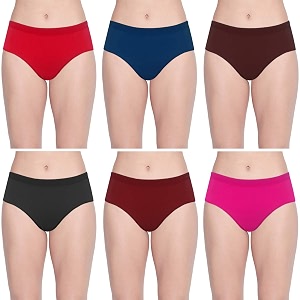 bodycare women cotton seamfree 6 pcs panty pack in