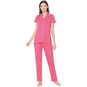 BODYCARE Womens Cotton Printed Night Suit Set