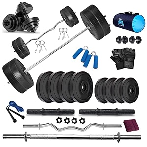 bodyfit 16kg-100kg weight plates home gym dumbell setgym bagfitness exercise gym set kit 46 kg plate set
