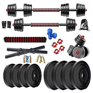 bodyfit adjustable dumbbell set combo kit gym set strength training set with weight plates 50kg gym set