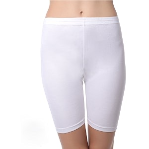 BodyForm Womens Interlock Cotton White Cycling Shorts