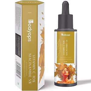 10 vitamin c and 5 niacinamide face serum for clear glowing skin  reduces dullness and dark spots  hydrates amp repairs skin with vit b3  for men amp women - 30ml pack of 1