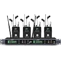 W IN-MIX UHF Wireless in Ear Monitor System, 2 Channel with 4 Bodypacks Mono IEM System, PLL Technology, 300ft Range, Ultra-Low Latency for Live Stage, Recording Studio &amp; Musicians