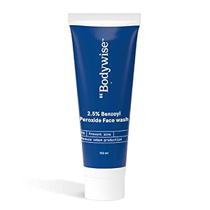 be bodywise 25 active acne face wash 100ml  deep cleanses pores reduces sebum production amp prevents acne formation  with non-drying formula