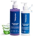 Be Bodywise Niacinamide Power Kit | 5% Niacinamide Body Wash 250ml & 10% Niacinamide Face & Body Lotion 200ml | Deep Cleanses & Exfoliates Skin | For Glowing, Radiant & Even-Toned Skin