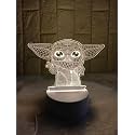 Gifts- Baby Yoda 3D Lamp Night LED Light Lamp with Stand Base | 3D Lamp Acrylic Lamp for Bedroom Decor, Birthday Gift | Size Approx 20 cm | No on/Off Switch, only a Cable Included.