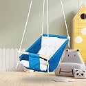 Baby Swing for Infants and Toddler, Newborn Baby Sleeping Chair Hammock Indoor and Outdoor, Wooden Hanging Seat Chair for Baby up to 2 Years (Blue)