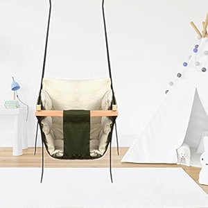 swing for kids  jhula for kids  jhula for baby  baby swing hanging indoor outdoor  baby garden swing with 2 pillows 1 to 3 years up to 20 kg