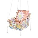 Swing, Baby Swing Hanging Indoor Outdoor, Wooden Swing, Baby Garden Swing, Jhula with 2 Pillow (Blue Fox)