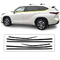 BOGAR TECH DESIGNS for Toyota Highlander 2020-2026 Side Window Chrome Delete – Precut Vinyl Trim Overlay, Gloss Black Blackout Appearance