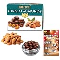 BOGATCHI Chocolate Coated Almonds, New Year Special Rich Dry Fruit Collection Gift , 100g + Free New Year Greeting Card