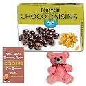 BOGATCHI Complete Rakhi Gift Hamper for Sister, Chocolate Coated Raisins, 200g + Free Rakhi Greeting Card + Free Teddy
