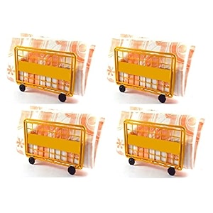 barricades design decorative wrought iron tissue paper stand amp napkin holder for kitchen and dining table - pack of 4 yellow