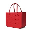 BOGG BAG Original Large Tote – 19” x 14” x 9” – Durable, Washable, Tip-proof – Beach, Pool, Boat, Work, Sports (You Red My Mind)