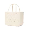 BOGG BAG Original Large Tote – 19” x 14” x 9” – Durable, Washable, Tip-proof – Beach, Pool, Boat, Work, Sports (Coconut Cutout Hearts)