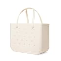 BOGG BAG Original Large Tote – 19” x 14” x 9” – Durable, Washable, Tip-proof – Beach, Pool, Boat, Work, Sports (Coconut Shimmer)