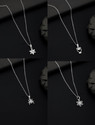 BOGHRA SALES Combo of 4 Traditional 18 inch Daily Wear Necklace Set for Women Diamond Silver, Rhodium Plated Silver, Alloy Necklace