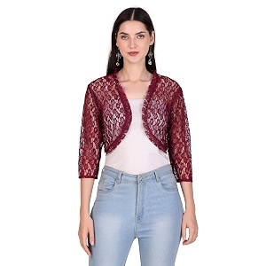 boheewohee women39s floral lace short sleeve shrug