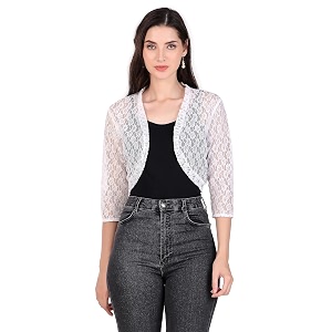 boheewohee women39s floral lace short sleeve shrug