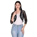 BoheeWohee Women's Floral Lace Short Sleeve Shrug