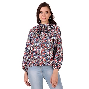 BoheeWohee Womens Full Sleeves Casual Satin Top