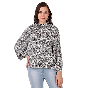 BoheeWohee Womens Full Sleeves Casual Satin Top