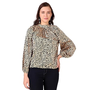 BoheeWohee Womens Full Sleeves Casual Satin Top