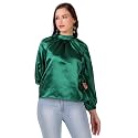 BoheeWohee Womens Full Sleeves Casual Satin Top