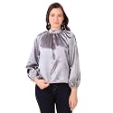BoheeWohee Womens Full Sleeves Casual Satin Top