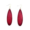Bohemian Geometric Natural Wooden Earrings Dangle Lightweight Teardrop African Ethnic Statement Drop Earrings for Women