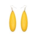 Bohemian Geometric Natural Wooden Earrings Dangle Lightweight Teardrop African Ethnic Statement Drop Earrings for Women