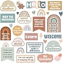 Boho Affirmation Station Bulletin Board Set Boho Welcome Motivational Classroom Decoration Back to School Positive Inspirational Themed Paper Cutouts for School Nursery Wall Door Decor Party Supplies