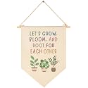 Boho Classroom Decor, Positive Affirmations Green Wall Decor for Office Canvas Banner, Greenery Plant Classroom Nature Education Wall Art Hanging Pennant Flag-Lets Grow Bloom and Root for Each Other