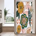 Boho Floral Shower Curtain, White &amp; Pink Botanical Curtain, 36 x 72