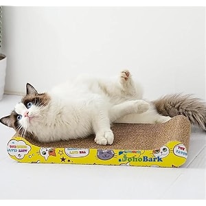 cat scratch scratching pad corrugated cat scratcher cardboard for indoor cats kitten for furniture protection durable texture design brown bad shape scratcher