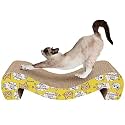 Cat Scratch Scratching Pad, Corrugated Cat Scratcher Cardboard for Indoor Cats, Kitten for Furniture Protection, Durable Texture Design (Brown, M Shape Scratcher)