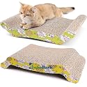 Cat Scratch Scratching Pad, Corrugated Cat Scratcher Cardboard for Indoor Cats, Kitten for Furniture Protection, Durable Texture Design (Brown, Table Shape Scratcher)