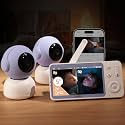 BOIFUN Baby Monitor with 2 Cameras, 5" Large Split Screen, 2K Night Vision