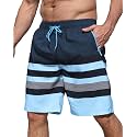 BOJIN Mens Swim Trunks with Zipper Pockets Quick Dry 9 Inch Bathing Suit Board Shorts Beach Swimsuits