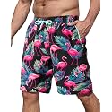 BOJIN Mens Swim Trunks with Zipper Pockets Quick Dry 9 Inch Bathing Suit Board Shorts Beach Swimsuits
