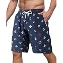 BOJIN Mens Swim Trunks with Zipper Pockets Quick Dry 9 Inch Bathing Suit Board Shorts Beach Swimsuits
