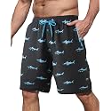 BOJIN Mens Swim Trunks with Zipper Pockets Quick Dry 9 Inch Bathing Suit Board Shorts Beach Swimsuits